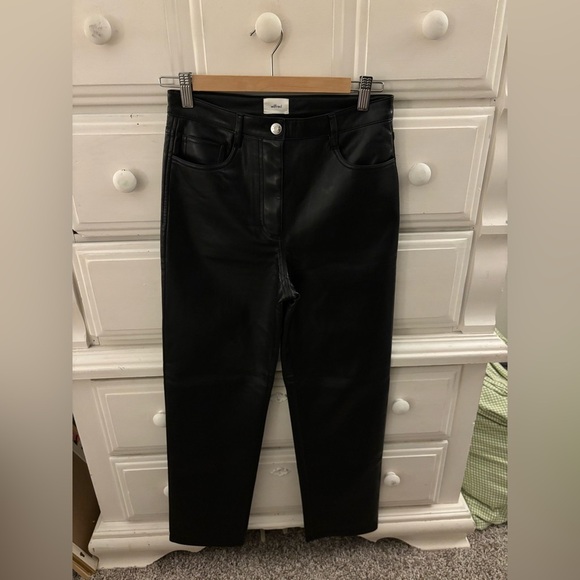 Aritzia Melina Vegan Leather Straight Leg Pants - Picture 3 of 5